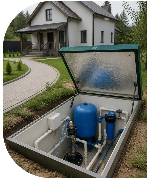 Автономное водоснабжение дома в Набережных Челнах от 152370 р. | АПаруса-Нбр